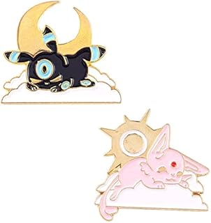 Cartoon Magic Elf Enamel Brooch Cute Couple Sun And Moon Small Animal Design Badge Pin Men And Women Backpack Clothing Bags Jackets Jewelry for Women Girls Kids Gift