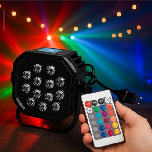 LED Par Light, 12 LED Mini Slim Model, Indoor Lighting for Home, ...