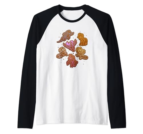 T-shirt My Little Pony Gingerbread de Noël style baseball raglan pour enfant