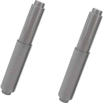 Toilet Paper Holder Roller 2pcs Gray Color Plastic Toilet Tissue Flexible Holder Replacement Bathroom Plastic Spring Loaded Insert Spindle