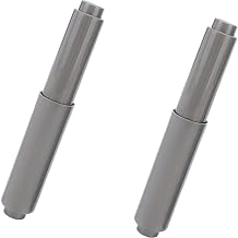 Toilet Paper Holder Roller 2pcs Gray Color Plastic Toilet Tissue Flexible Holder Replacement Bathroom Plastic Spring Loaded Insert Spindle