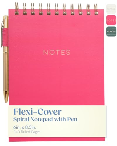 Bloc-notes A5 à spirales parfait pour prendre des notes à l'école et l'université