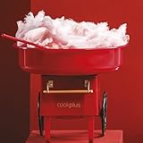 Cookplus Zuckerwatte-Maschine Rot Schnelle und einfache Erwärmung, Einfach Tragbar, Einfache Handhabung einfache Reinigung, Rasch und Lecker