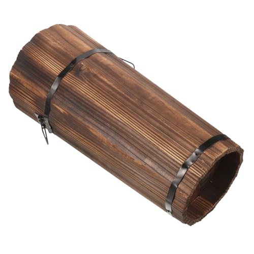 Porte-parapluie en bois marron Homoyoyo grand seau stable pour ranger cannes et parapluies