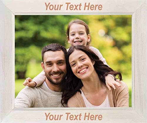 PersonalizationStreet - Customize Your Own - Personalized 4" x 6" Horizontal Whitewash Wood Photo Frame with Free Custom Engraving, Shipping and Photo Print of Your Special Photograph