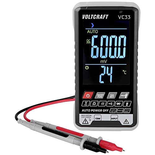 VOLTCRAFT VC33 Multimeter I präzise AC/DC Spannungsmessung bis 600V I 5999 Counts I Digitales True RMS Messgerät