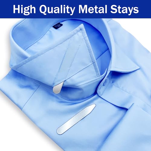 Flocade Metal Collar Stays For Men.Rustless Iron Collar Stays.2.2/2.5/2.75 Inch,three pairs pack. - Thumbnail 4