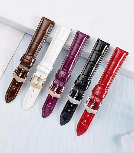 Correa de reloj de cuero genuino para mujer con elegante relieve de bambú de 12 a 22mm 2