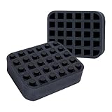 LANDFOBO Essential oils Organizer Holder Foam Pad with Slots, Holds 30 bottles of 10ml、15ml Bottles, Removable Dividers,Black