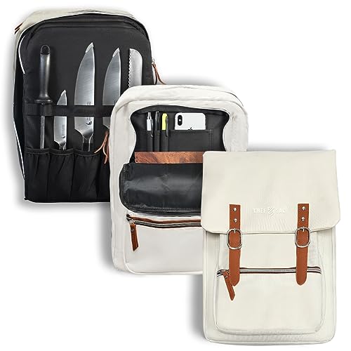 Snapklik.com : Chef Sac Chef Knife Bag Vintage Backpack 30+ Pockets For ...