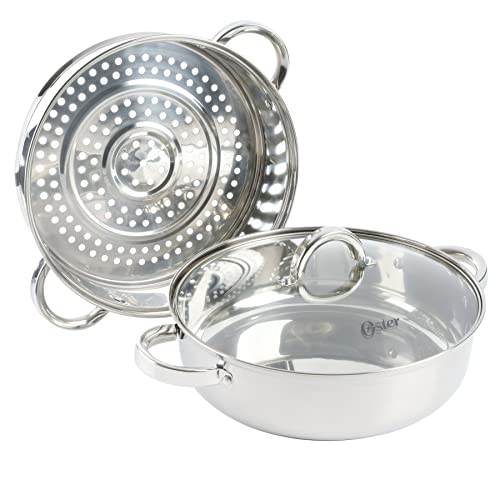 Oster Sangerfield Stainless Steel Cookware 11-Inch Everyday Pan W/Steamer And Lid #TOP2