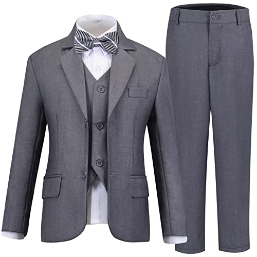 Boys Suits Slim Fit Toddler Tuxedo Suit Set for Teen Boys Communion Dress Clothes Kids Wedding Ring Bearer Outfit