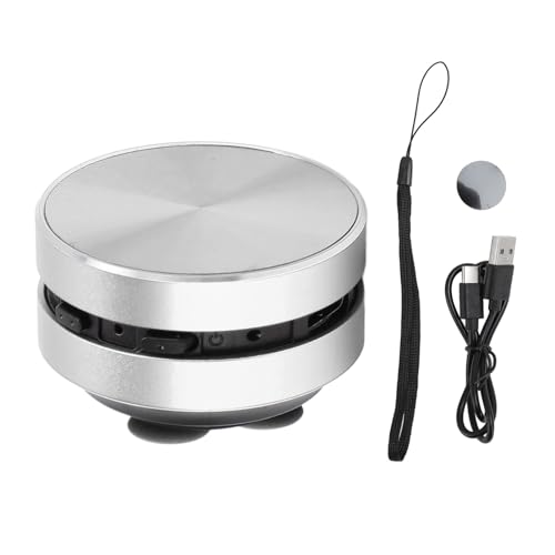 Image of Bewinner Bone Conduction Speakers Ultra Mini, Turn Anythin into A Speaker, Stereo Bass Portable Small Cordless Speaker with Suction Cup for Home Outdoor Travel (Silver)