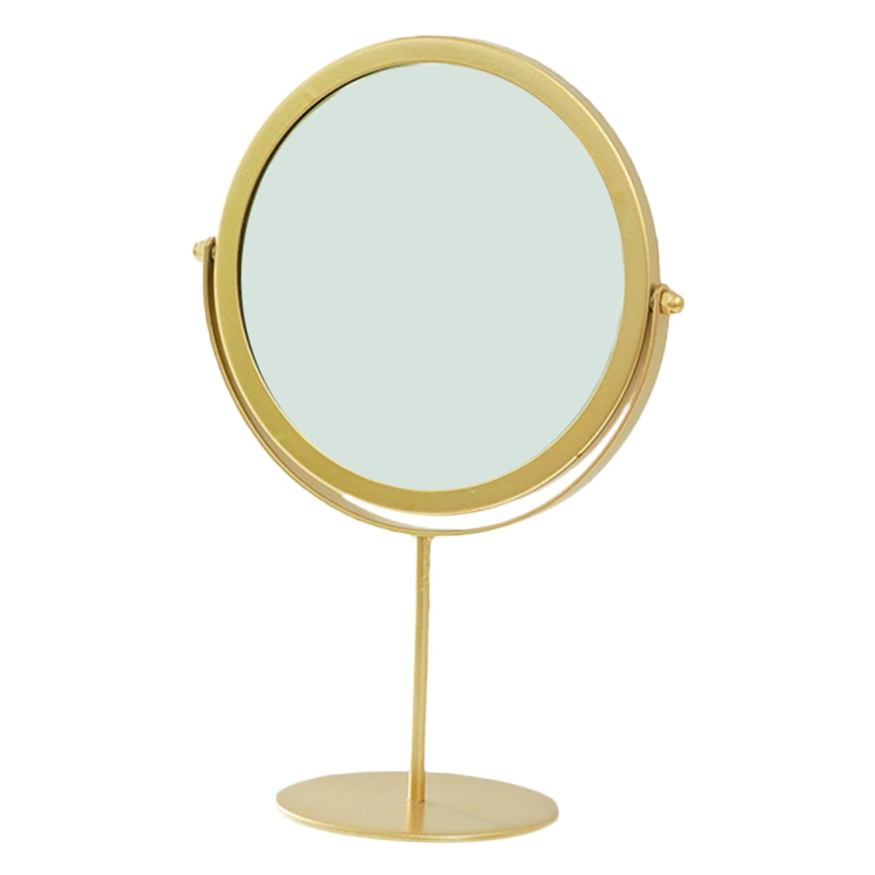 Miroir de maquillage rond de bureau sur pied rotatif pour chambre