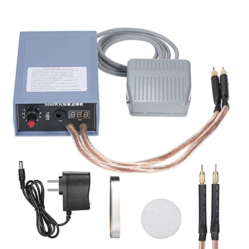 Image of amiciTools 5000W Mini Spot Welder Machine, Portable Spot-Welding DIY Kit for 18650 /21650 Battery Pack Welding, 0.15MM nickle Strip Spot Welder with Foot Switch