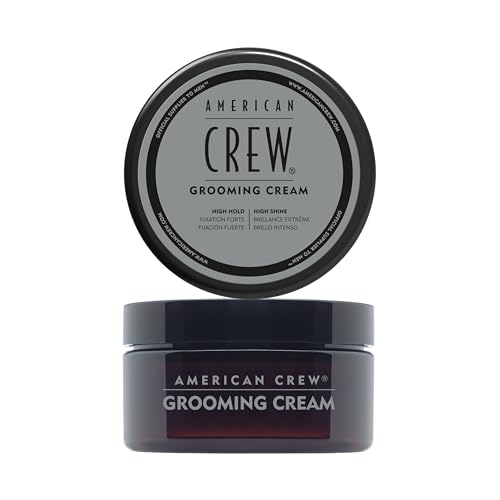 American Crew Grooming Cream, Haarwachs für Männer, starker Halt und glänzendes Finish, sorgt für glatte und glänzende Looks, 85 g