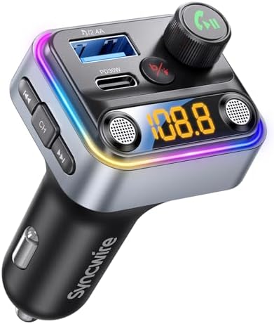 Bluetooth 5.3 FM Transmitter Car Adapter With PD 20W&QC3.0 Fast Charger - View #12
