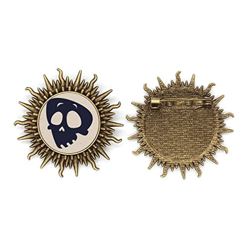 Broche en métal visage pour Halloween - Haken accessoire de déguisement original