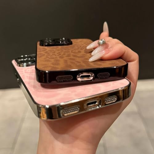 Coque iPhone 15 Pro métal rigide léopard anti-rayures - 3