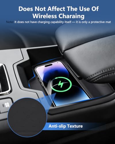 Image of Cup Holder Insert & Wireless Charging Mat for 2026 Mazda CX5 Accessories | Not for CX-50 | 2PCS Center Console Set , Non-Slip, Spill & Scratch Protection, Noise Reduction, Easy to Install