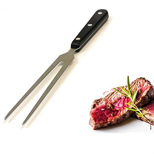 Kerafactum Fleischgabel Edelstahl Tranchiergabel flach mit Zinken Bratengabel Grillgabel für...