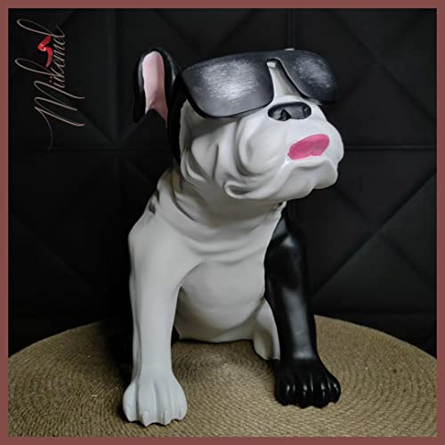 Sculpture faite à la main bouledogue chillin pour buffet moderne