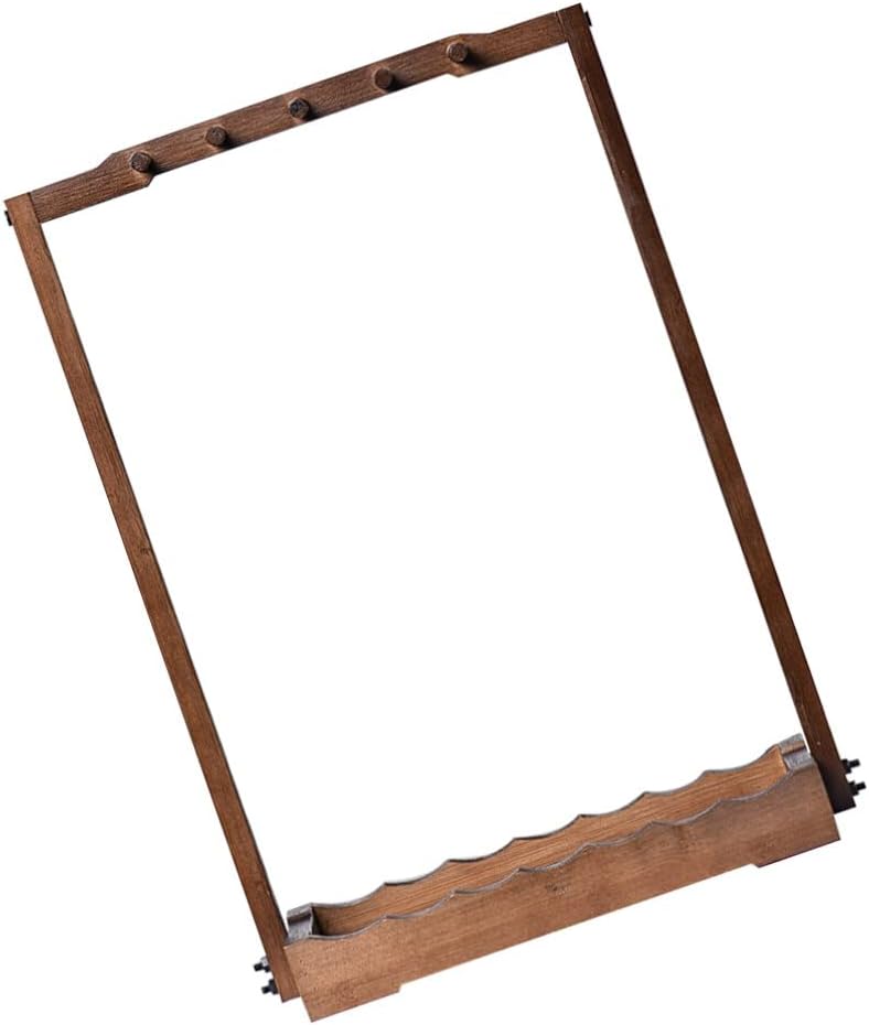 NUOBESTY Sumi Brush Hanger Calligraphy Brush Stand Carving Calligraphy Sumi Hanger Wooden Stand Shelf Chinese Holder for 10 Wooden Holder Rest