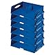 Leitz Ablagekorb Querformat A3, 6er Pack, Ideales Sortier- und Ablagesystem für Poststellen und Kopierräume, Blau, Sorty, 52320035