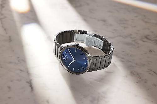 Image of Movado Bold Horizon Ultra Thin Watch for Men and Women - Swiss Made - Water Resistant 3ATM /30 Meters - Sleek and Slim Premium Luxury Wristwatch for Everyone - 40mm