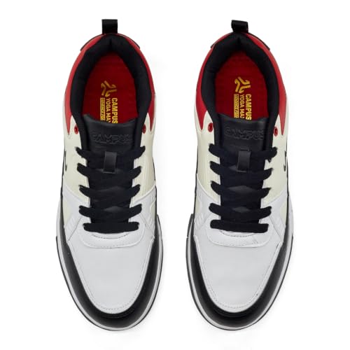 Buy Campus Men WHT/BLK Sneakers - 10UK/India OG-27, White at Amazon.in - Image 5