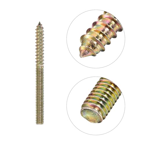 Image of uxcell 5 /16-18x3-1 /2 Hanger Bolts, 8pcs Double Ended Screws Wood Dowel Screws for Furniture