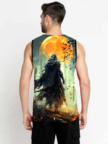 Image of BLACKSMITH Midnight Slayer Printed Sleeeveless Sando Tank top Gym & Street wear for Men