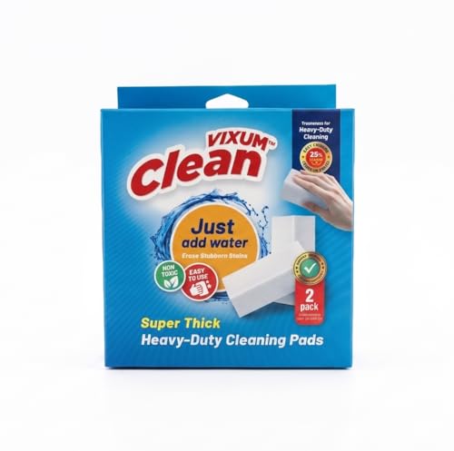Image of VIXUM CLEAN Super Thick Heavy-Duty Cleaning Pads, 2 Pack