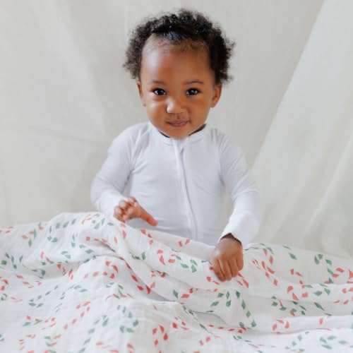 Image of LollyBanks Muslin Swaddle Blanket, 47 x 47 in, Newborn Receiving Blanket