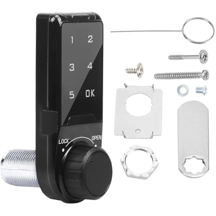 Code Security Lock Touch,VDHU Electronic Cabinet Deadbolt Lock,Digital Keypad Password Keyless Entry Key Access for Doors Coded Locker for Furniture,Hotel, Company, Factory (L30)