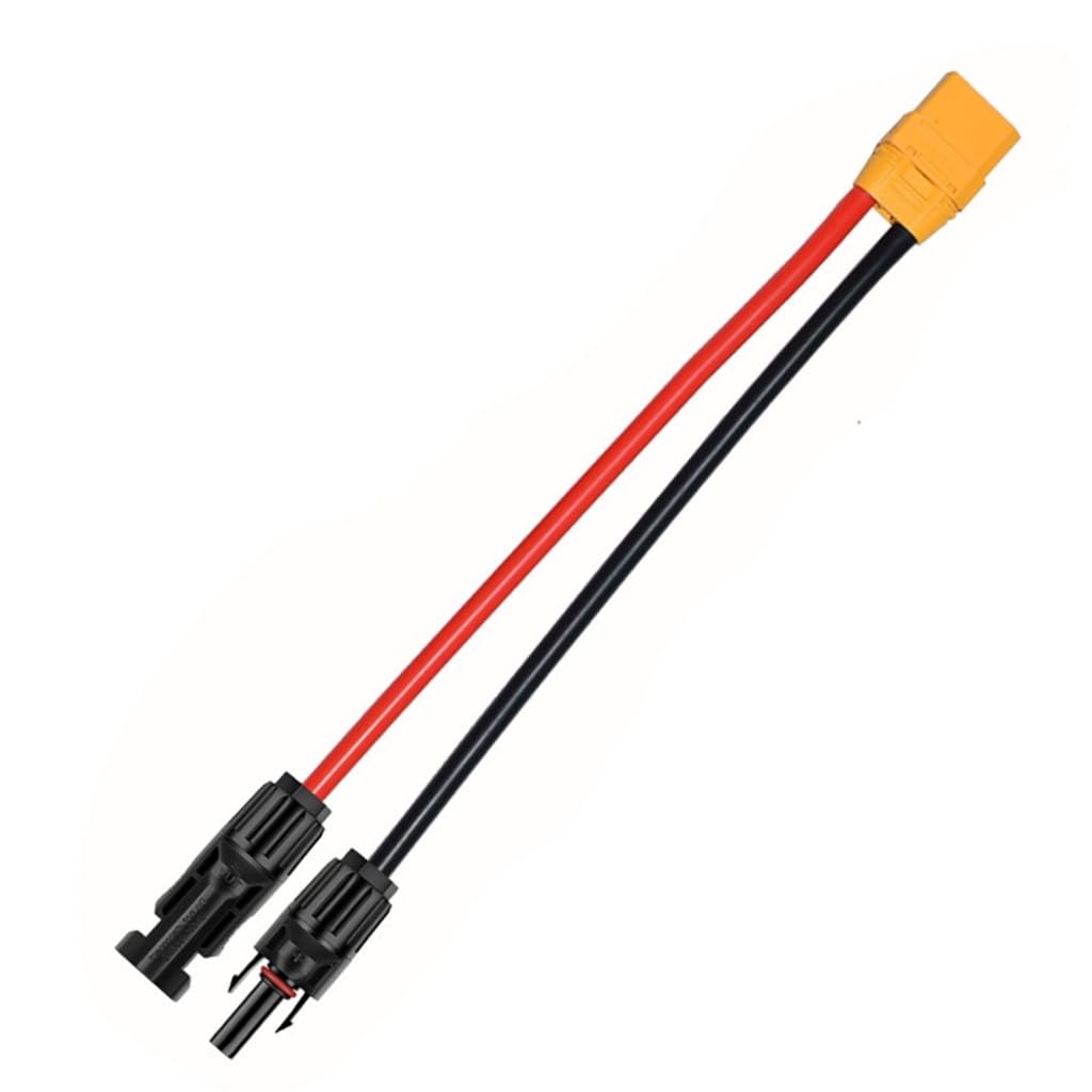 Elnwnnkc Solar Panel Connectors to XT90 Male Adapter Cable Extension Cable Adapter for Power Stations 10AWG