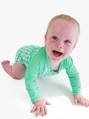 Image of RUGGEDBUTTS Baby /Toddler Boy Swimsuit, One Piece Zipper Rash Guard Sunsuit with UPF 50+ Sun Protection