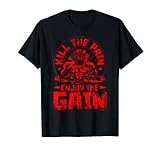 Lion Pain Beast Gain Fitness Gym Animal Motivation Workout T-Shirt