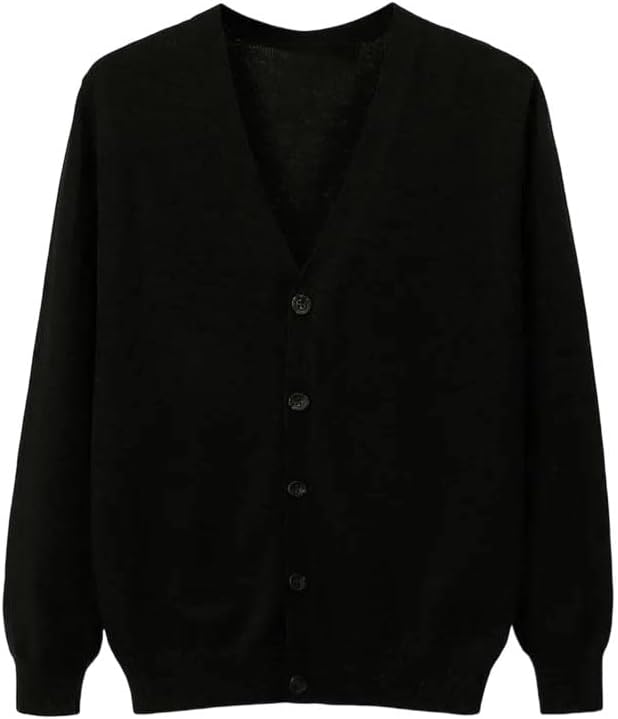 Winter Knit Sweater V-Neck Cardigan Casual Slim Fit Sweater Men's Cotton Long Sleeve Cardigan Sweaters