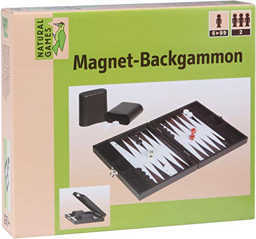VEDES Großhandel GmbH - Ware 61096060u00a0Natural Games magnético de Backgammon 22,5u00a0x 3, Multicolor