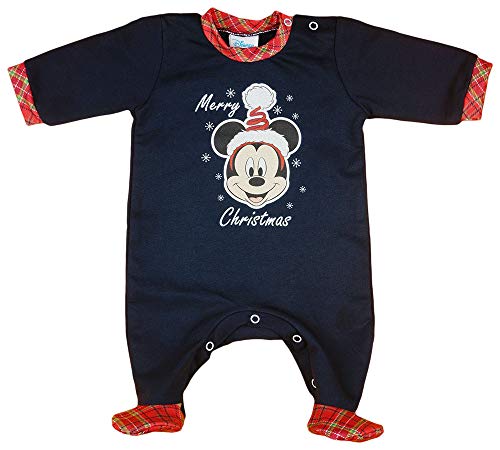 Pelele de manga larga para bebé, traje de una sola pieza, traje de dormir en tallas 56 62 68 74, Mickey Mouse Disney, regalo de invierno Modelo 11. 56 cm