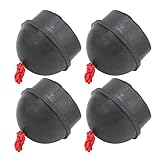 Haofy Billiard Chalk Holder 4pcs with Cord - Pocket Rubber Pool Chalk Holders for Cue Sticks - Suitable for All Pool Players - Black