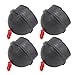 VGEBY 4PCS Pool Cue Chalk Holder, Cue Chalk Pocket Rubber Billiard Pool Chalk Holders with Cord (black)