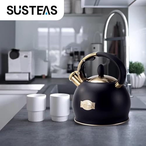 image for SUSTEAS Stove Top Whistling Tea Kettle - Food Grade Stainless Steel Te