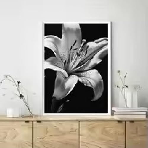 Toile dahlia rose orchidée lys calla pour habiller un mur vide sans cadre