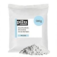 pilu cosmetic Blondierungspulver 500 g I Staubfreies, weißes Blondierpulver im Beutel I WARMES Blond I Sanfte Aufhellung um bis zu 7 Nuancen I Hair Bleach mit Anti-Gelbstich I Bleach Powder