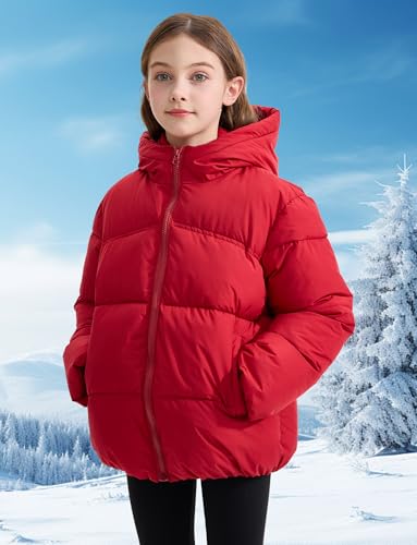 Happy Cherry Boys& Girls Hooded Puffer Jacket Light Weight Zip up Down Coat4