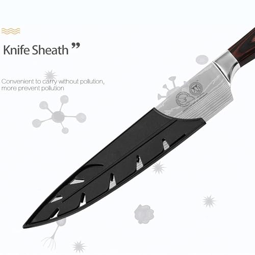 XYJ Stainless Steel Kitchen Knives Set 8 Piece Chef Knife Set with Carry Case Bag & Sheath Well Balance Ergonomic Handle