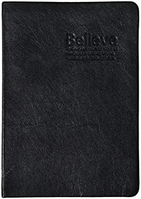 KXF B6 720 Pages Lined Notebook Super Thick Journal Daily Bible Study Notebook Life Story Book Travel Writing Memo Notepad Work Diary Sketchbook with Classic Vintage Leather Cover, Black