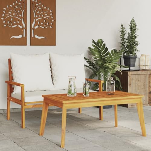 Table de jardin en bois d'acacia massif stable pour remplacer vos meubles fragiles